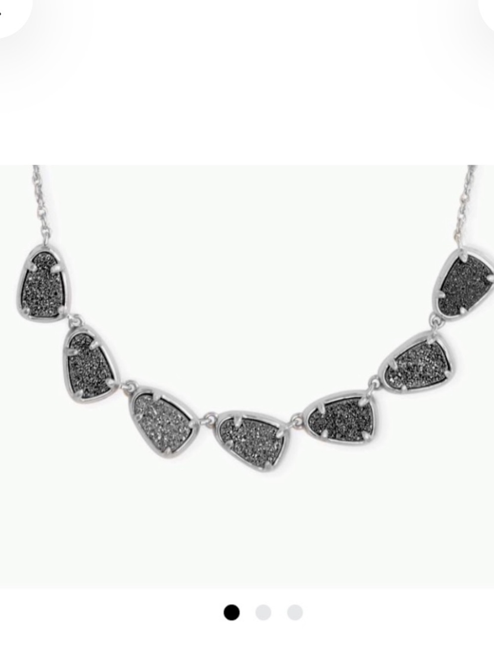 Kendra Scott Susanna Druzy Collar Necklace KENDRA SCOTT Black Glitter